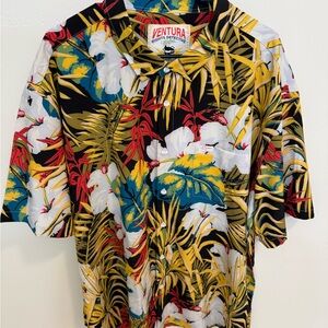 Retro rifle Aventura Men's Tropical Print Shirt - Multicolor- like new